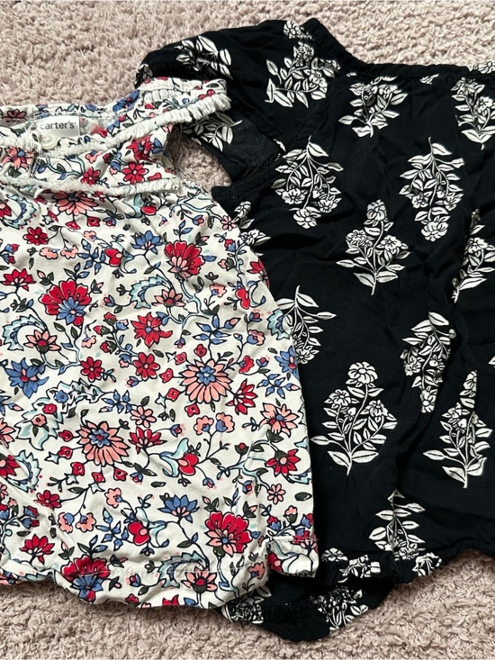 🌸 Carter’s 18M Floral Boho Blouse Bundle | 2 Tops Girls